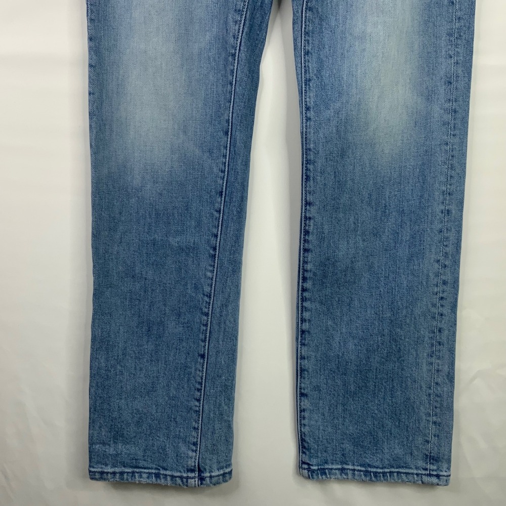 Mother Denim High Waisted Straight Leg Distressed Jeans Blue Medium Wash - Picture 9 of 13